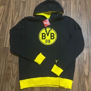 Puma* 2017-2018 Borussia Dortmund PullOver SweatShirt Hoodie * Large * NWT